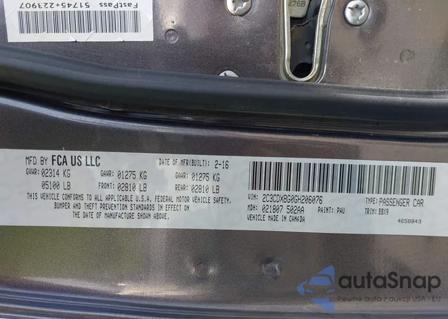 2C3CDXBG0GH206076: 42201393