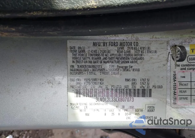 3LNDL2L33CR807073: 42202465