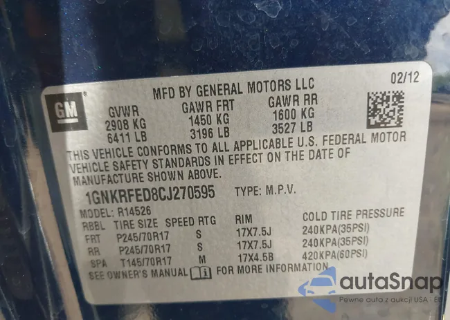 1GNKRFED8CJ270595: 42202632