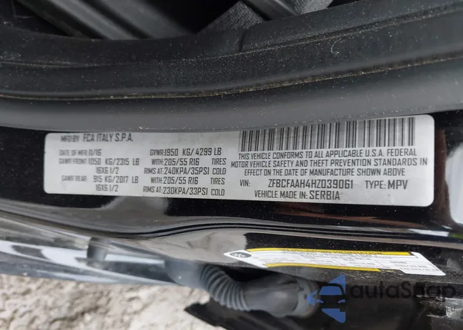 ZFBCFAAH4HZ039061: 42202209