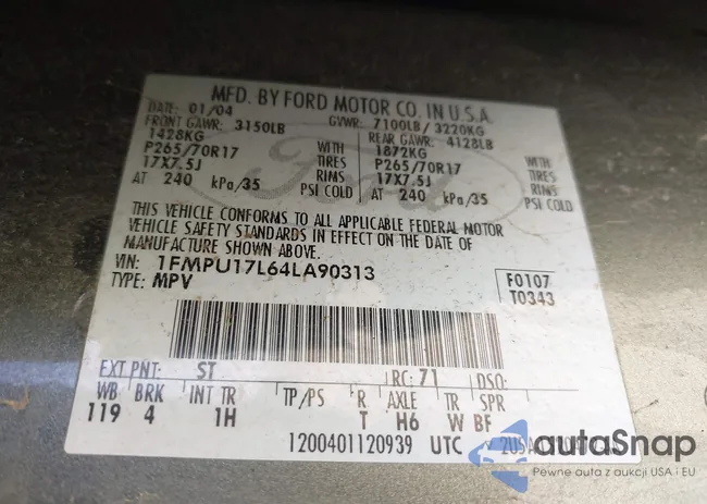 1FMPU17L64LA90313: 42203426