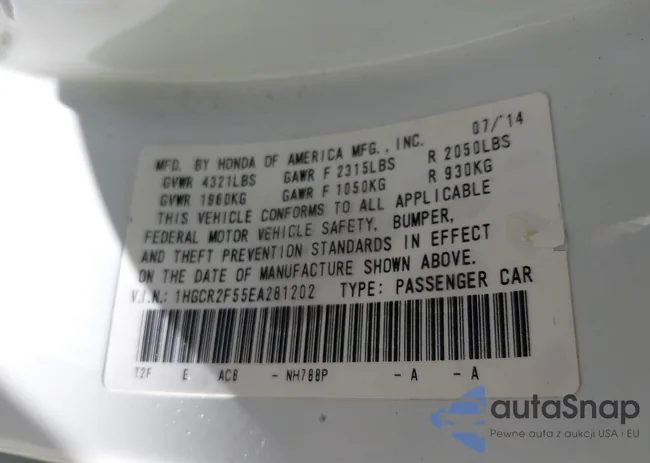 1HGCR2F55EA281202: 42203481