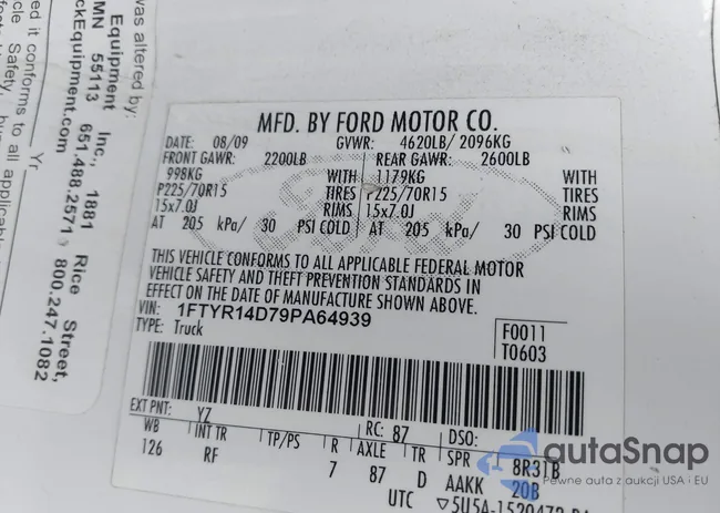 1FTYR14D79PA64939: 42203707