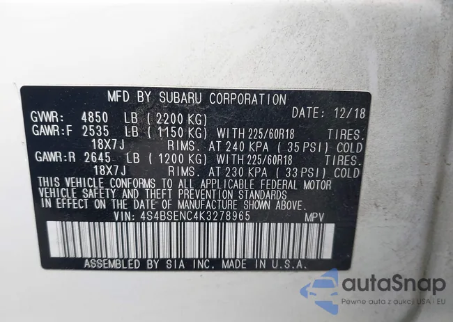 4S4BSENC4K3278965: 42203741