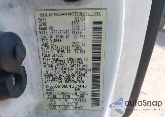 1N6BD06T06C433997: 42203828