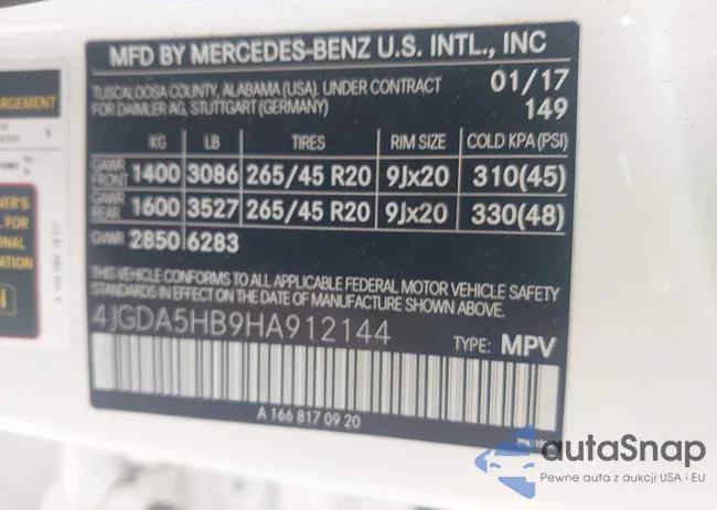 4JGDA5HB9HA912144: 42203900