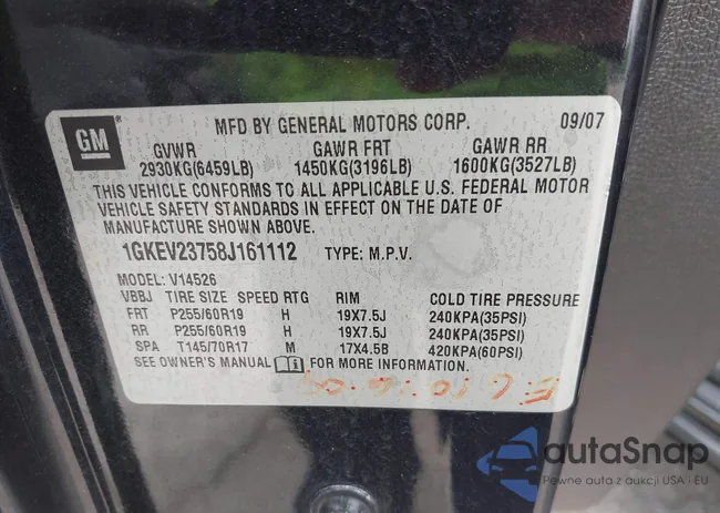 1GKEV23758J161112: 42203920