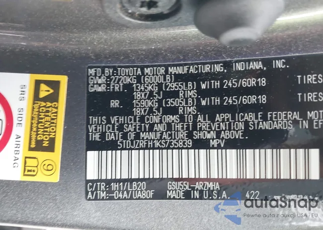 5TDJZRFH1KS735839: 42204004