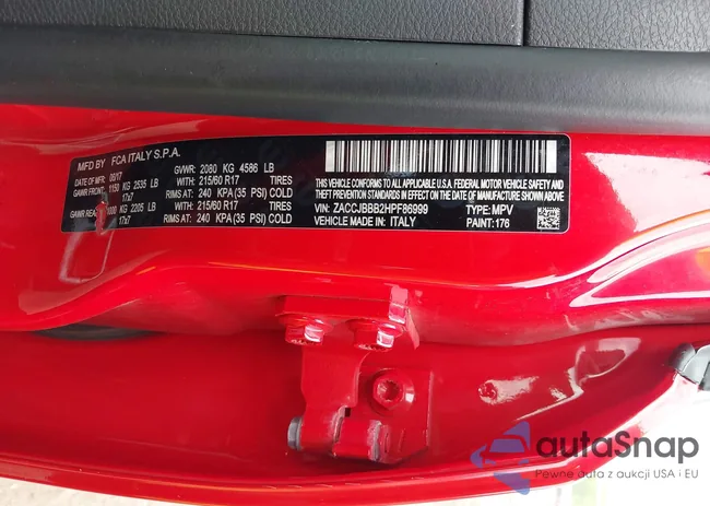 ZACCJBBB2HPF86999: 42203107