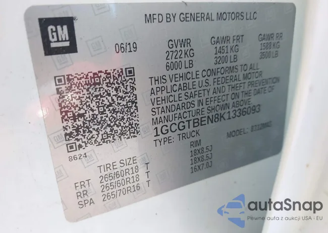 1GCGTBEN8K1336093: 42203117