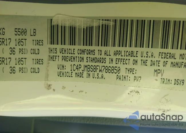 1C4PJMBS8FW786850: 42203322