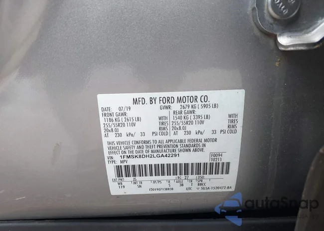 1FMSK8DH2LGA42291: 42203323