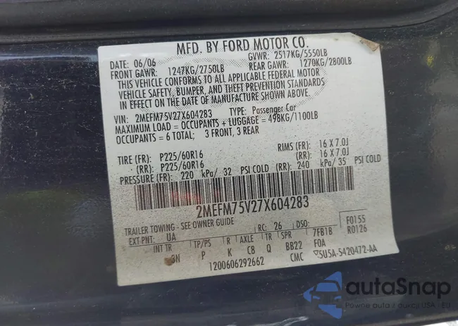 2MEFM75V27X604283: 42203376