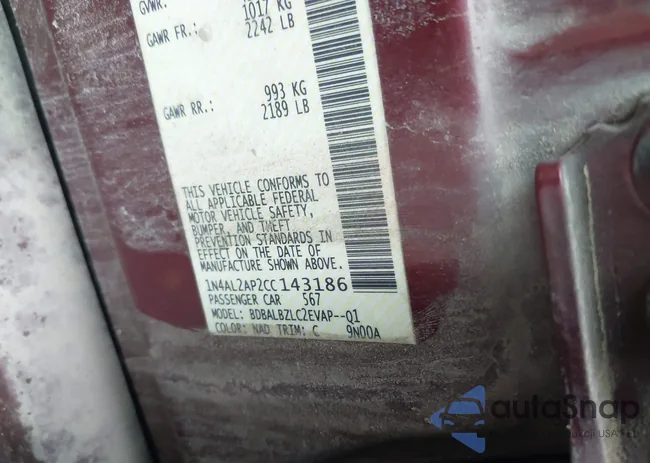 1N4AL2AP2CC143186: 42204591