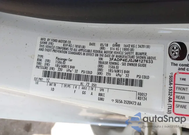 3FADP4EJ0JM127633: 42204838