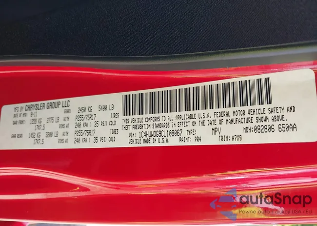 1C4HJWDG9CL109067: 42204219