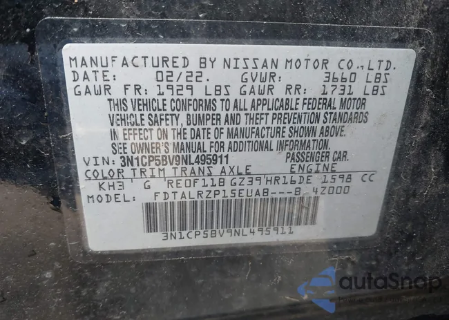 3N1CP5BV9NL495911: 42204258