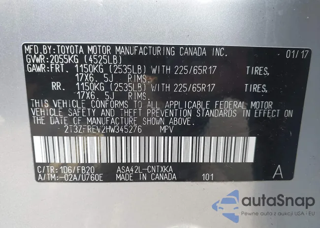 2T3ZFREV2HW345276: 42204265