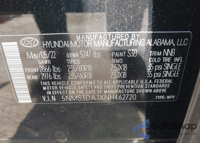 5NMS3DAJXNH462720: 42204269