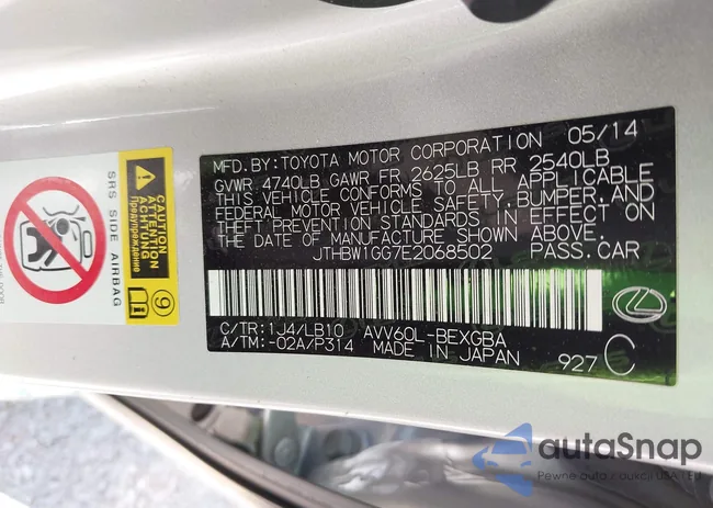 JTHBW1GG7E2068502: 42205467