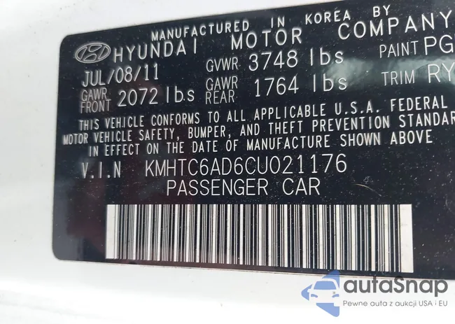 KMHTC6AD6CU021176: 42205695