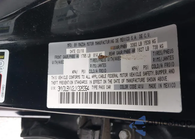 3MYDLBYV2JY326394: 42205735