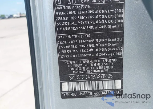 SALSF2D47BA278495: 42205745