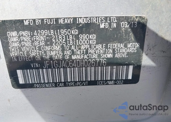 JF1GJAC64DH026776: 42205812