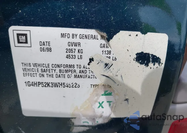 1G4HP52K3WH545223: 42206005