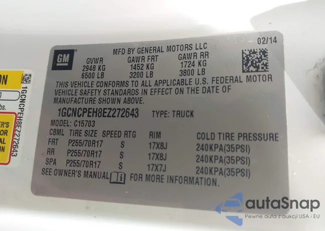 1GCNCPEH8EZ272643: 42205033