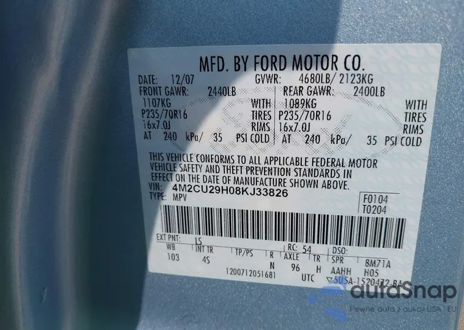 4M2CU29H08KJ33826: 42205203