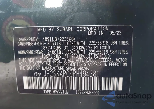 JF2SKAPC9PH494381: 42205379