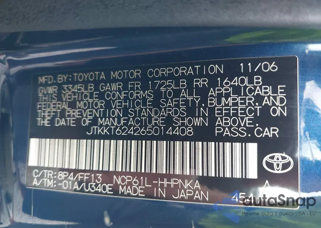 JTKKT624265014408: 42205380