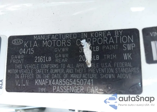 KNAFX4A85G5450741: 42206433