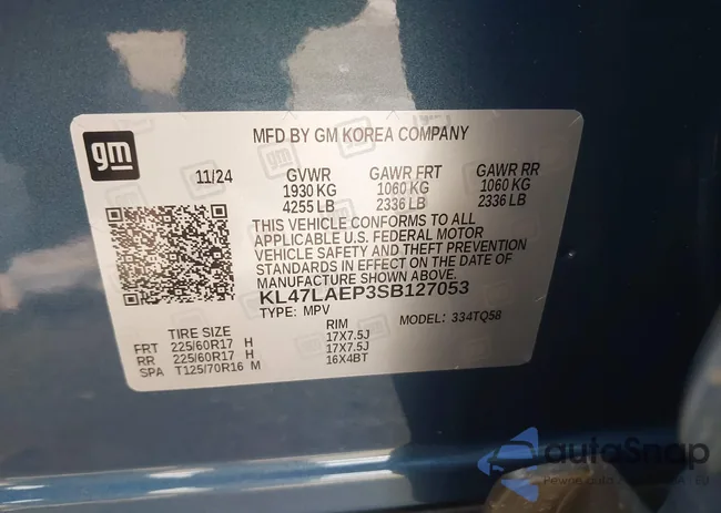 KL47LAEP3SB127053: 42206535