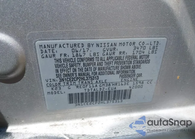 3N1CE2CP2HL375313: 42206610