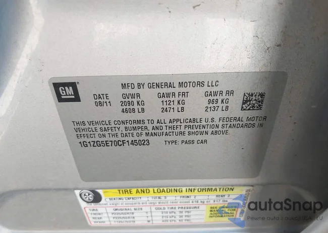 1G1ZG5E70CF145023: 42206651