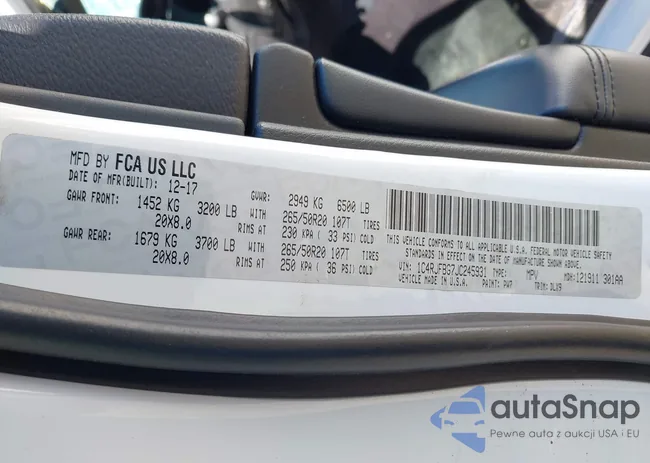 1C4RJFBG7JC245931: 42206747