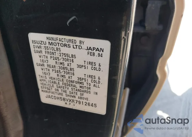 JACDH58VXR7912645: 42207513