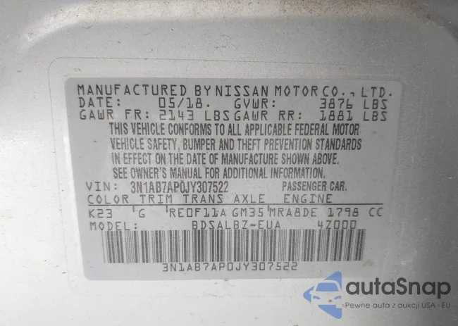 3N1AB7AP0JY307522: 42207516