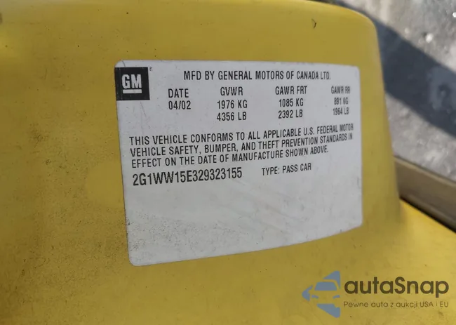 2G1WW15E329323155: 42207630