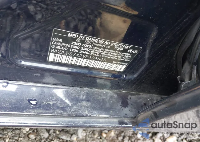 WDBUF87X29B404645: 42207847