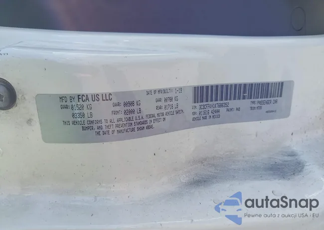 3C3CFFKH1KT686352: 42207890