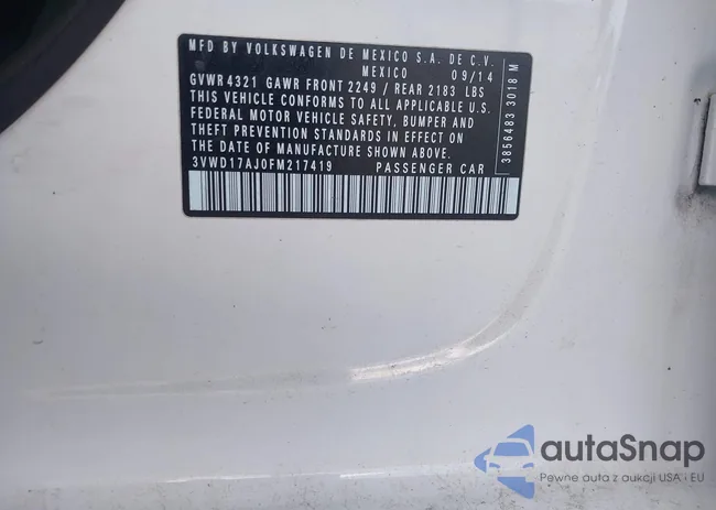 3VWD17AJ0FM217419: 42207976