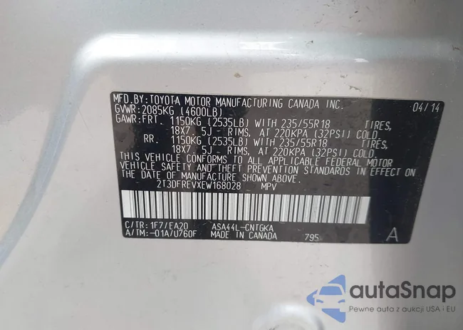 2T3DFREVXEW168028: 42207222