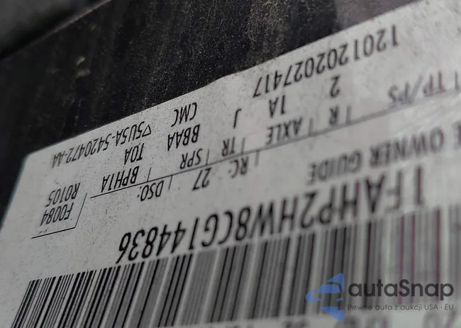 1FAHP2HW8CG144836: 42207394