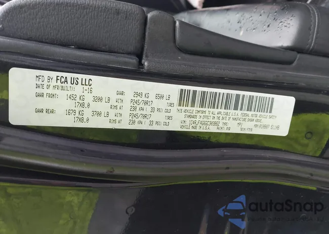 1C4RJFAG6GC303862: 42208500