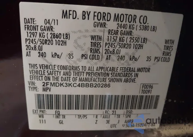 2FMDK3KC4BBB20286: 42208511