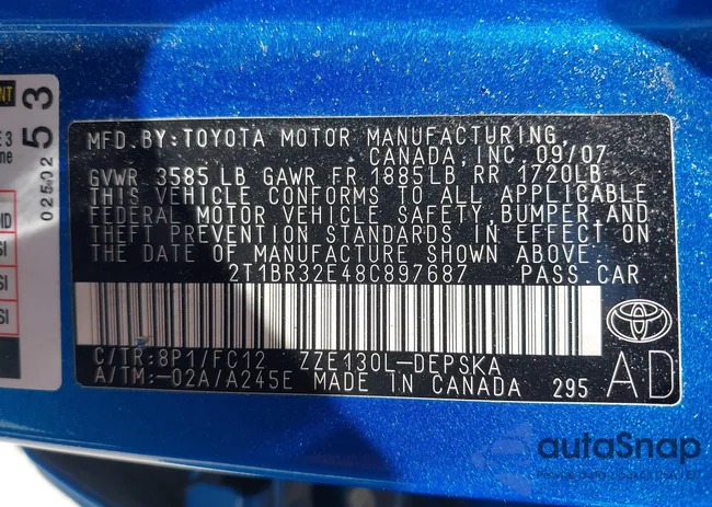 2T1BR32E48C897687: 42208518