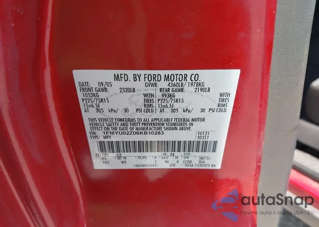 1FMYU02Z06KB10283: 42208599